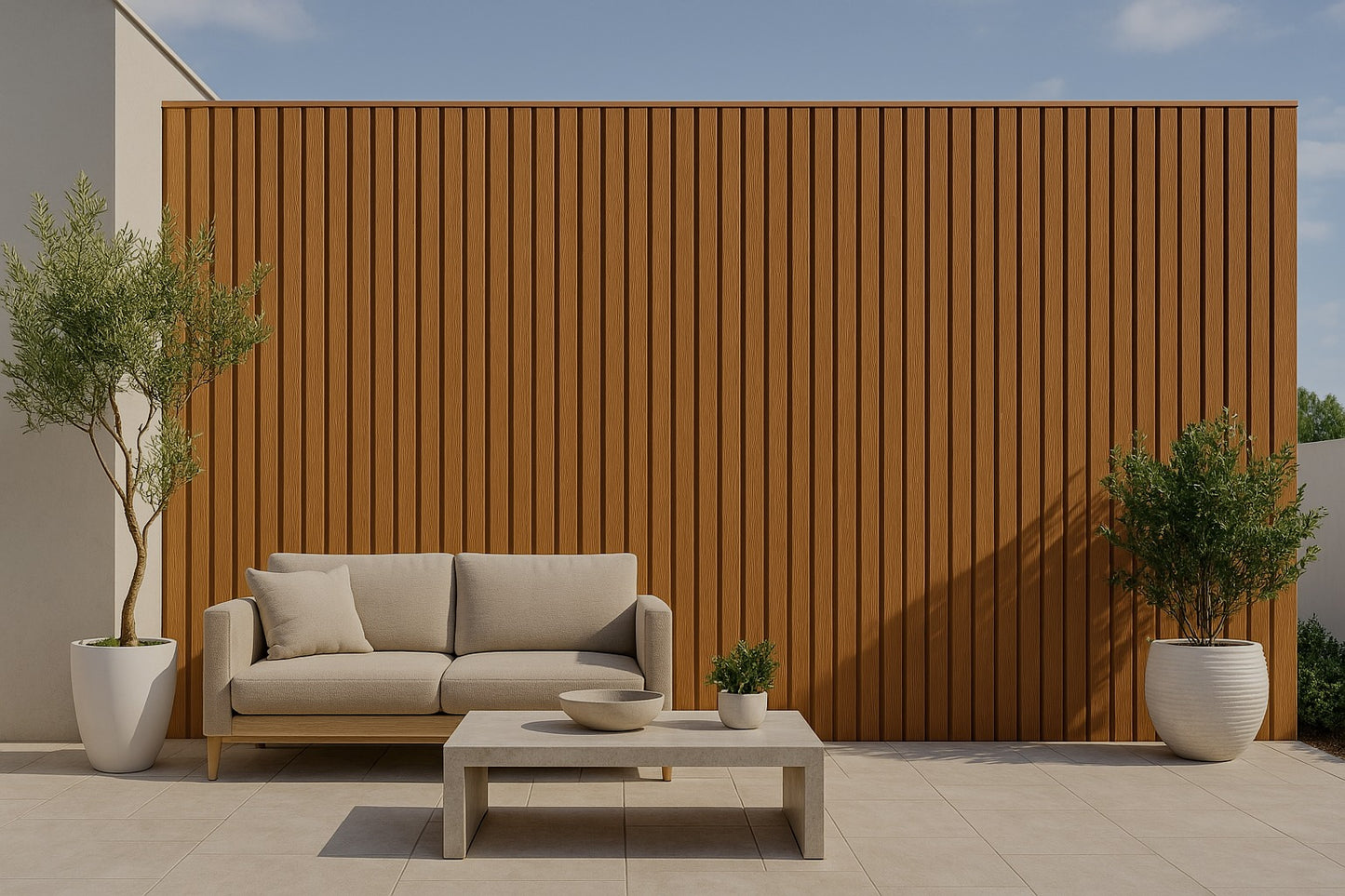 Exterior Caramel Slat Wall