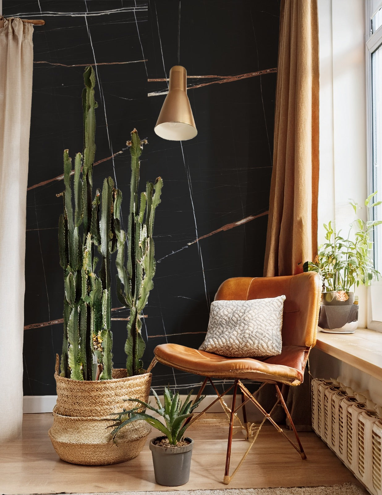 Sahara Noir Stone Panel
