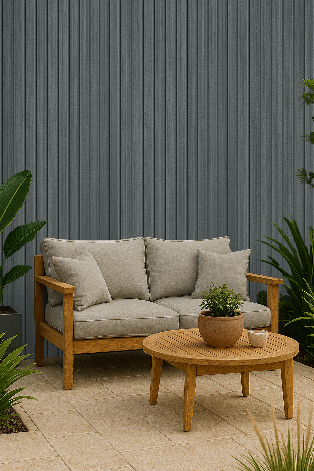 Exterior Coal Slat Wall